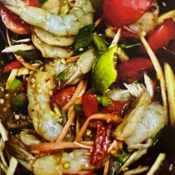 ตำกุ้งสด