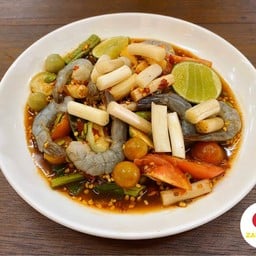 ตำไหลบัวกุ้งสด