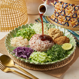 ข้าวยำรวมผักสมุนไพร ปักษ์ใต้+ข้าวไรซ์เบอร์รี่