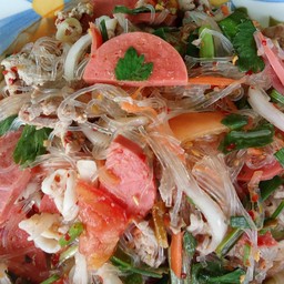 ยำวุ้นเส้น หมูสับ หมูหมัก