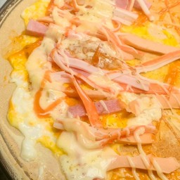 (ขายดี)เครป พิชซ่า ชีส ไข่ไก่ แฮม ไส้กรอก ปูอัด