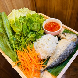 เมี่ยงปลาทูทอด (นำ้จิ้มรสเด็ด)