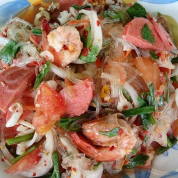 ยำวุ้นเส้น หมึก หอย