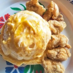 ข้าวไข่ข้น+ไก่กรอบ