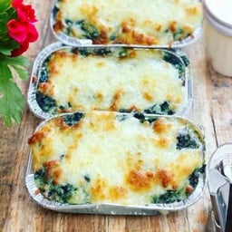 ขายดี!ผักโขมอบเบคอนชีส(ถ้วย)