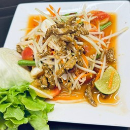 ส้มตำไทยไข่เค็ม
