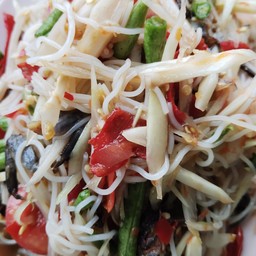 Northeastern Style Spicy Papaya Salad with Vermicelli