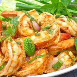 ลาบกุ้งสุก