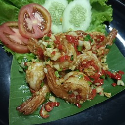 กุ้งคั่วพริกเกลือ(กับข้าว)