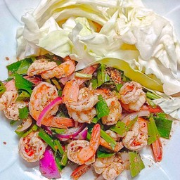 ลาบกุ้งสุก