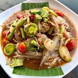 ตำซั่วกุ้งสด