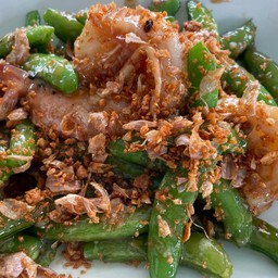 ลันเตาหวานผัดกุ้ง