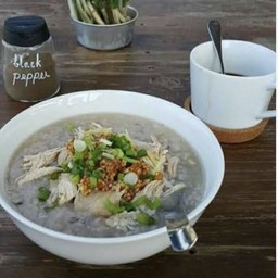 ข้าวต้มไก่ฉีก สูตรเส็นเส้ง