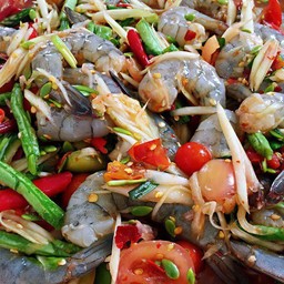 ตำกุ้งสด