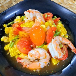 ตำข้าวโพดกุ้งสุก