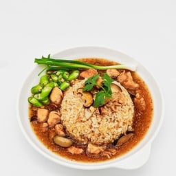 ข้าวหน้าไก่เห็ดหอม