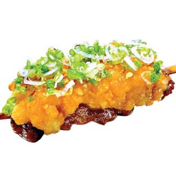 Oroshi Gyu Harami Kushi  เนื้อกระบังลมโรยด้วยหัวไชเท้าบด