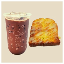 โกโก้(พรีเมี่ยม)ชงนมสด + ขนมปังปิ้ง