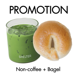 Non coffee + Bagel (เครื่องดื่มไม่ใส่กาแฟ + เบเกิล)