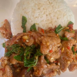 ข้าวกระเพราะหมูชิ้น