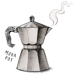 สองแถวกาแฟสด Mokapot