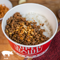 ข้าวหมูกระเทียมพริกไทย