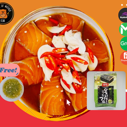 [เซตสุดฮิต] สาหร่ายยังบัน + แซลมอนดองซีอิ๊วเกาหลี+น้ำจิ้มซีฟู้ด