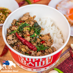 ข้าวกะเพราเนื้อออสเตรเลีย