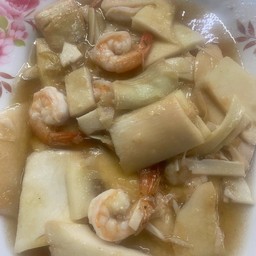 ยอดมะพร้าวน้ำมันหอยกุ้ง