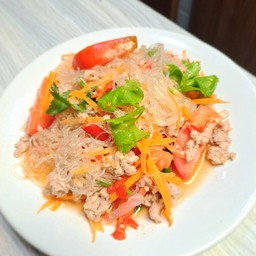 ยำวุ้นเส้นเส้นหมูสับ