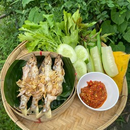 ปลายอนทอดกระเทียม แจ่วปลาร้า
