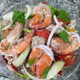 ยําวุ้นเส้นกุ้งลอย