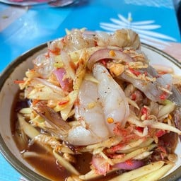 ยำมะม่วง+กุ้งสด(สูตรโบราณ)