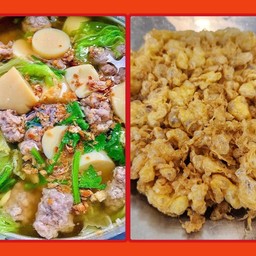 แกงจืดเต้าหู้ + ไข่เจียว (กับข้าว)