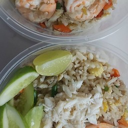 ข้าวผัดปู+กุ้ง