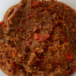 พริกแจ่วแมงดาแบบแห้ง(ไม่ใส่ปลาร้า)