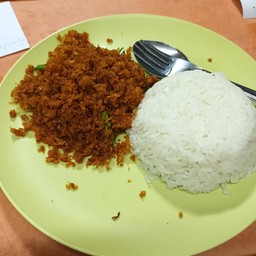 ข้าวปลาดุกฟูผัดพริกขิง