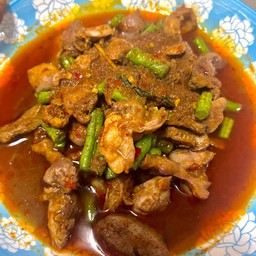 ผัดพริกแกงหมู(กับข้าว)