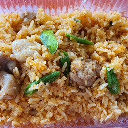 ข้าวผัดคลุกพริกแกง กุ้ง