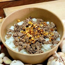 ข้าว โคขุน กระเทียม
