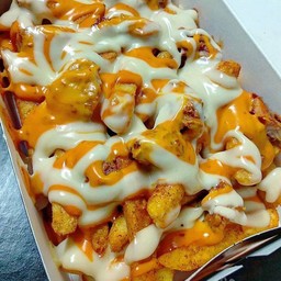 เฟรนฟราย ราดชีส +ซาวครีมชีสกลิ่นหัวหอม ฉ่ำๆ ไซส์ L