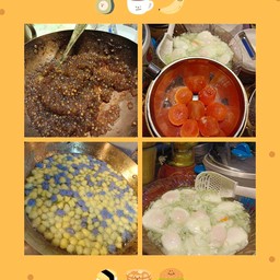 บัวลอยสี่อนงค์ กะทิสดมะพร้าวอ่อน