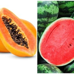 มะละกอ+เเตงโม [เซตกล่อง 2 ช่อง]