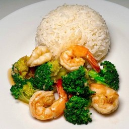 ข้าวราดผัดบล็อคโคลี่