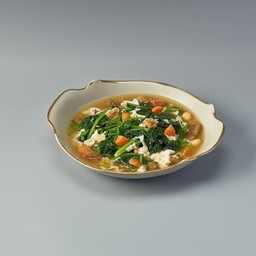 ยอดซุปผักปวยเล้งและไข่ 3 ชนิด