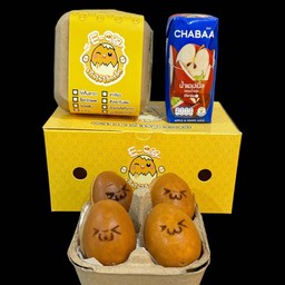 เซต Snack box บี จำนวน 10 กล่อง (เค้กไข่ 4 +ชบาน้ำแอปเปิ้ล+องุ่น  180 ml-ต่อกล่อง)