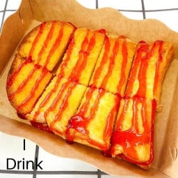 ปังปิ้งเนย+ซอสสตรอว์เบอร์รี