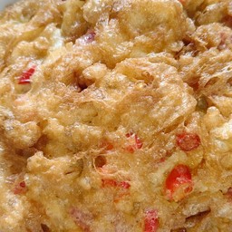 ข้าวไข่เจียวหมูสับ+แหนมพริกสด