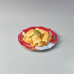 กระเพาะปลาผัดแห้งและเนื้อปู