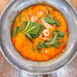 ต้มยำรวมมิตรทะเล ปลา กุ้ง หมึก  #น้ำข้น 